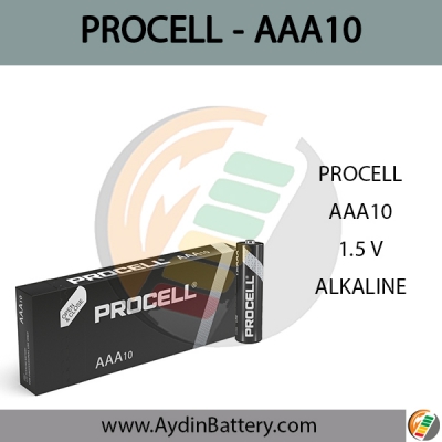 باتری نیم قلمی آلکالاین پروسلPROCELL AAA10