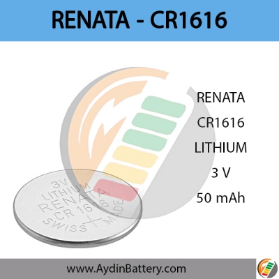باتری لیتیومی سکه ای رناتا RENATA – CR1616
