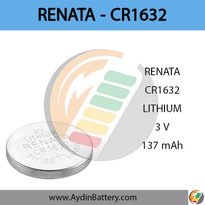 باتری لیتیومی سکه ای رناتا RENATA – CR1632