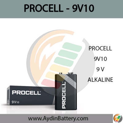 باتری کتابی آلکالاین پروسل PROCELL 9V10