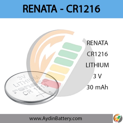 باتری لیتیومی سکه ای رناتا RENATA – CR1216